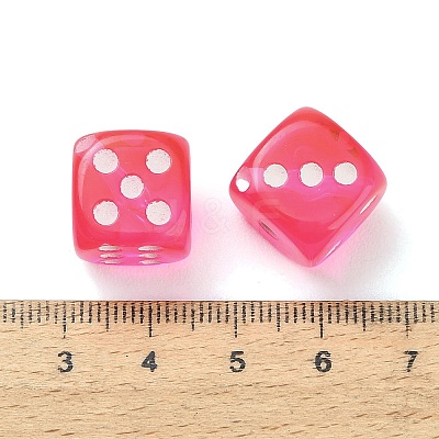 Spray Printed Transparent Acrylic Beads AC-CBA40CF-01-1