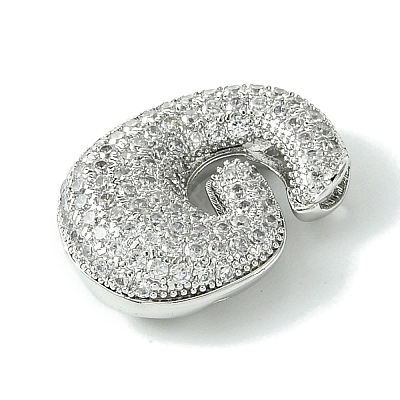 Rack Plating Brass Cubic Zirconia Pendants KK-S378-02P-G-1