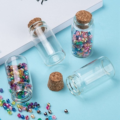 Glass Jar Glass Bottles AJEW-H004-4-1