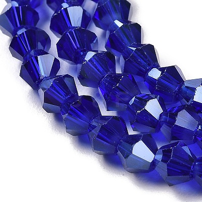 Transparent Electroplate Glass Beads Strands GLAA-F029-2mm-A06-1