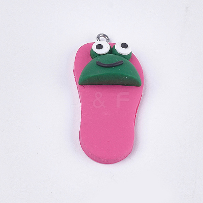 Handmade Polymer Clay Pendants CLAY-S093-04K-1