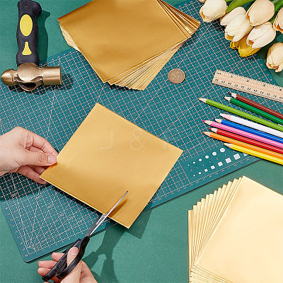 Square Tinfoil Paper Sheets for Craft Engraving DIY-WH0671-302A-02-1
