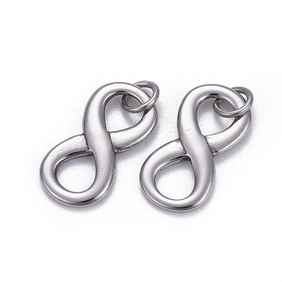 Non-Tarnish 304 Stainless Steel Charms X-STAS-L218-17P-1