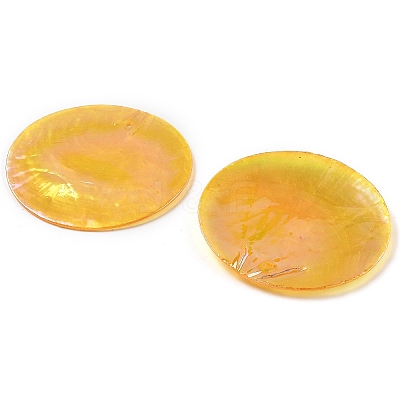 Spray Painted Natural Capiz Shell Pendants SSHEL-Z002-01F-1