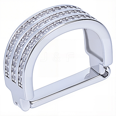 Zinc Alloy Clear Cubic Zirconia Tie Clips AJEW-WH20096-01-1