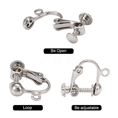 Brass Screw Clip Earring Converter EC143-NF-1