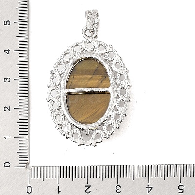 Natural Tiger Eye Pendants G-A226-03P-04-1
