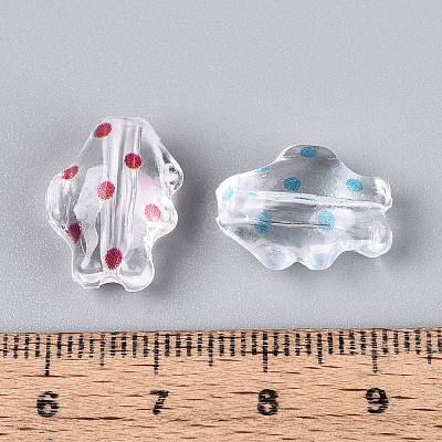 Printed Transparent Acrylic Beads TACR-T029-11M-1