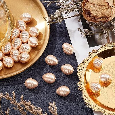1 Strand Electroplate Shell Pearl Beads Strands BSHE-NB0001-21-1