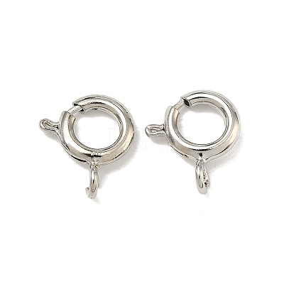 Brass Spring Ring Clasps KK-G557-01C-P-1