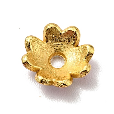 4-Petal Alloy Enamel Bead Caps FIND-G029-06G-03-1