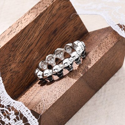 Brass Cuff Rings for Women Men RJEW-C118-02AS-1