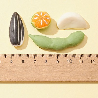 28Pcs 7 Styles Opaque Resin Imitation Food Cabochons RESI-FS0001-37-1