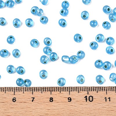 6/0 Baking Paint Transparent Fringe Glass Seed Beads SEED-N006-06L-1