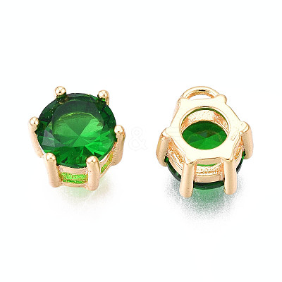 Brass Inlaid Cubic Zirconia Charms KK-N216-346C-1