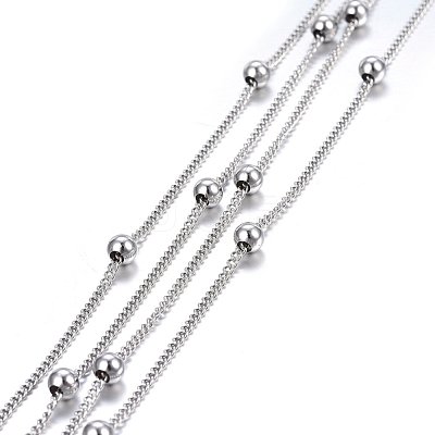 Non-Tarnish 3.28 Feet 304 Stainless Steel Twisted Chains/Curb Chains X-CHS-H024-01P-A-1