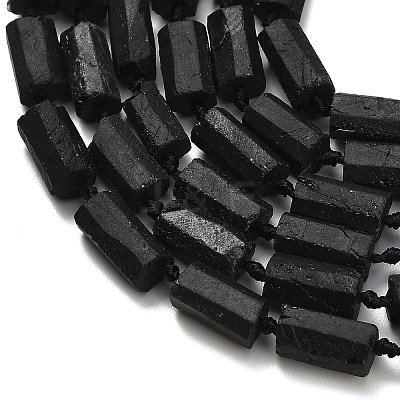 Natural Black Tourmaline Beads Strands G-F716-01-A01-1