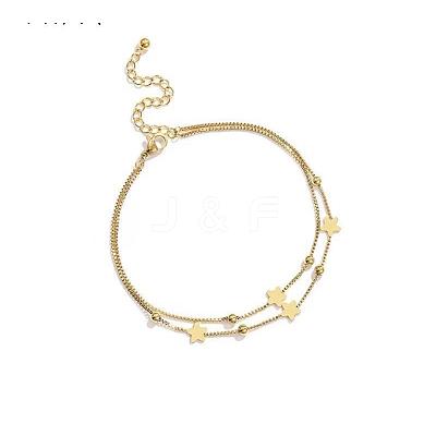 Stainless Steel Charm Anklets for Women WG18C2B-66-1