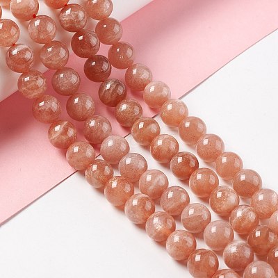 Natural Sunstone Beads Strands G-A205-28C-1