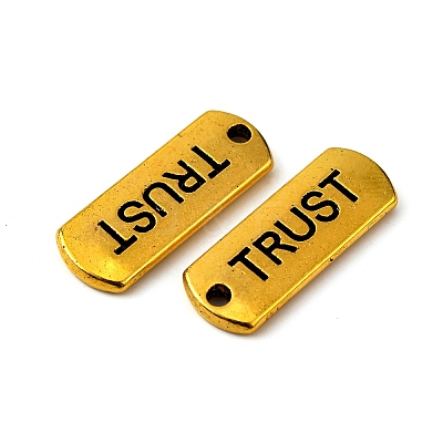 Tibetan Style Alloy Rectangle with Word Trust Pendants LS-TIBEP-Q043-062AG-RS-1