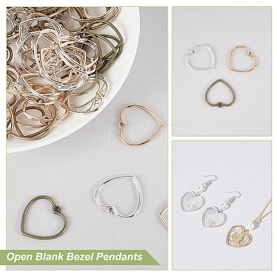 90Pcs 3 Colors Zinc Alloy Pendants FIND-GA0004-25-1