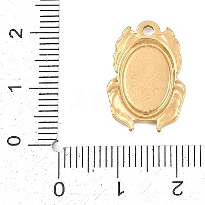 304 Stainless Steel Pendant Cabochon Settings STAS-D264-08C-G-1
