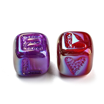 Plating Iridescent Acrylic Beads MACR-K353-12-1