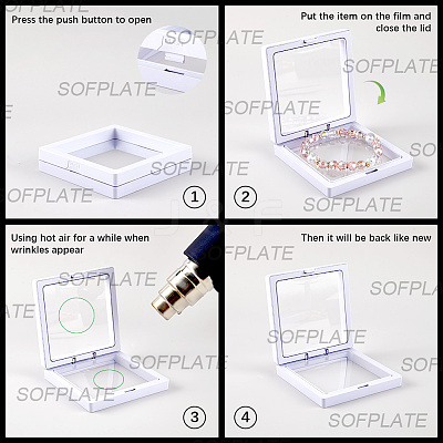 10Pcs Plastic 3D Film Floating Frame Displays Cases CON-SP0001-11C-01-1
