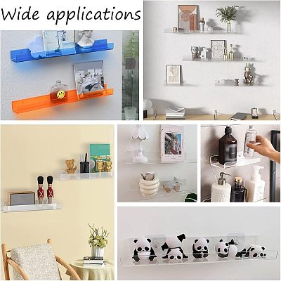 U-Shaped Acrylic Wall-mounted Display Stands ODIS-WH0038-01-1