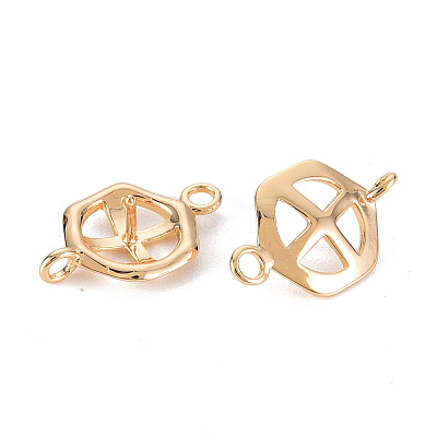 Brass Peg Bails Link Connectors KK-S356-559-NF-1