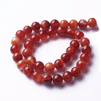 Natural Red Agate Beads Strands G-P434-09C-A-1