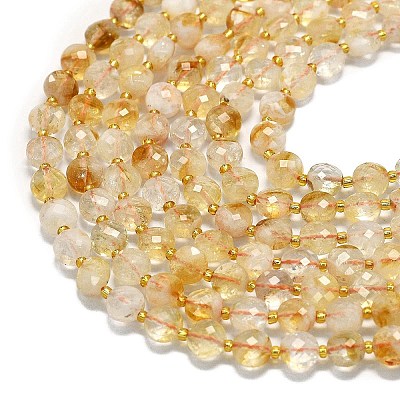 Heated Natural Citrine Beads Strands G-K389-B70-01-1