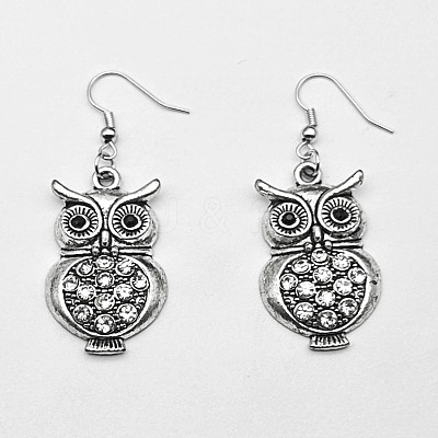 Alloy Fashion Owl Alloy Dangle Earrings FO4888-1-1