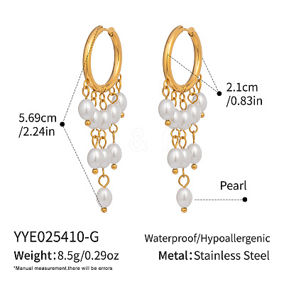 304 Stainless Steel Oval Chandelier Earrings DG6288-1-1