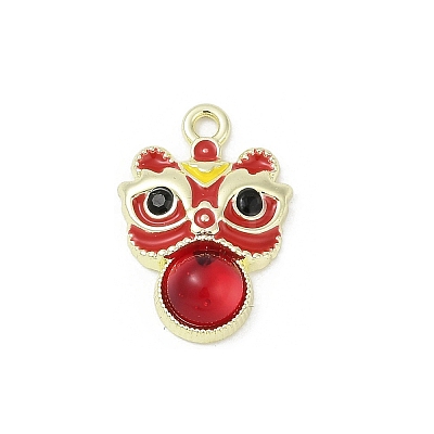 Alloy Enamel Pendants PALLOY-R151-27G-1