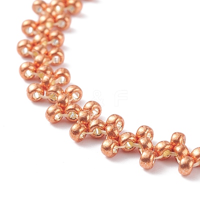 3Pcs 3 Color Japanese Rocailles Seed Beaded Anklets Set for Women AJEW-AN00473-1