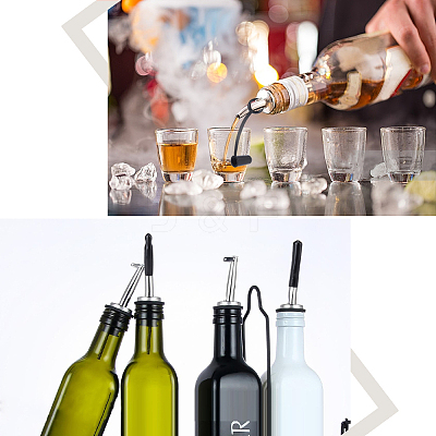 30Pcs 5 Style Plastic Liquor Bottle Wine Pourers Cover FIND-CP0002-03-1