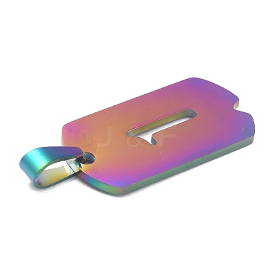 Ion Plating(IP) 304 Stainless Steel Pendants STAS-O127-A01-1