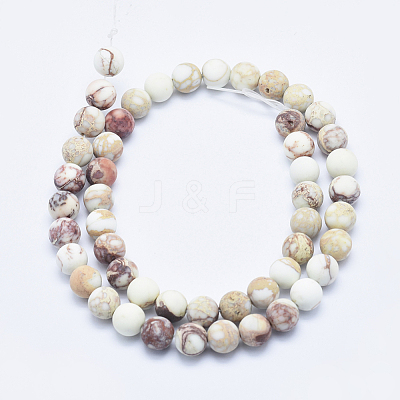Natural Imperial Jasper Beads Strands G-A175C-8mm-01-1