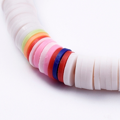 Handmade Polymer Clay Heishi Beads Stretch Bracelets BJEW-JB05087-1