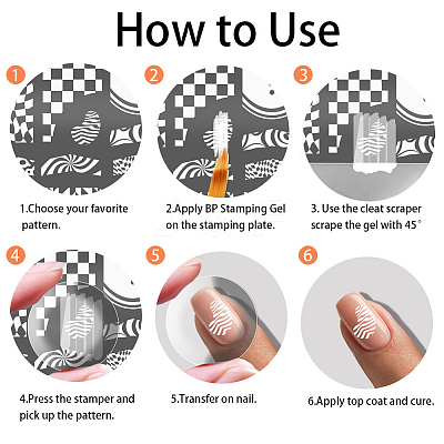 Stainless Steel DIY Nail Art Templates MRMJ-WH0092-017-1