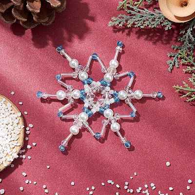 Christmas Theme Glass Big Pendants HJEW-JM02560-1