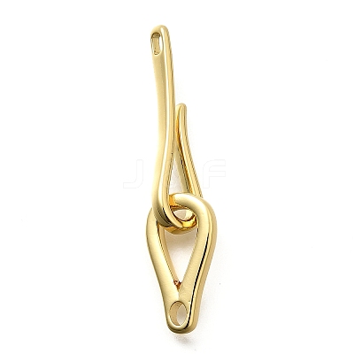 Brass Hook and S-Hook Clasps KK-S508-25G-1