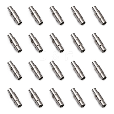 Tarnish Resistant Smooth 304 Stainless Steel Locking Tube Magnetic Clasps STAS-H019-5-1