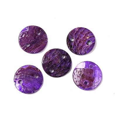 Spray Painted Natural Akoya Shell Connector Charms BSHE-S304-17D-1
