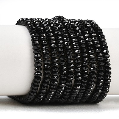 Natural Black Spinel Beads Strands G-B175-A02-2x4mm-1