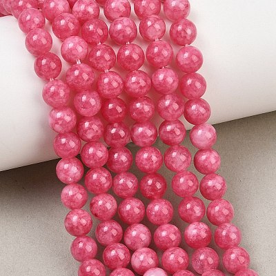 Dyed Natural White Jade Beads Strands GG-CBAD029-A10-6mm-1