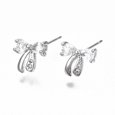 Brass Stud Earrings KK-T062-43P-NF-1