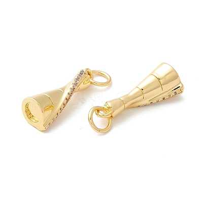 Rack Plating Eco-friendly Brass Micro Pave Clear Cubic Zirconia Pendants KK-D072-01G-I-NR-1