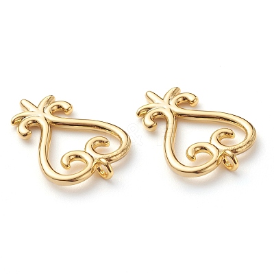 Brass Pendants KK-Z010-02G-1